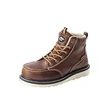Avenger Work Boots Women's Above Ankle Construction Boot, Brown, 10