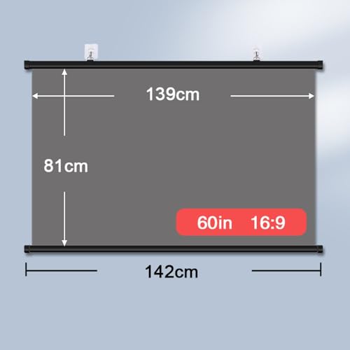 Pantalla de proyección anti luz 60 pulg manual 16:9 miniatura 5