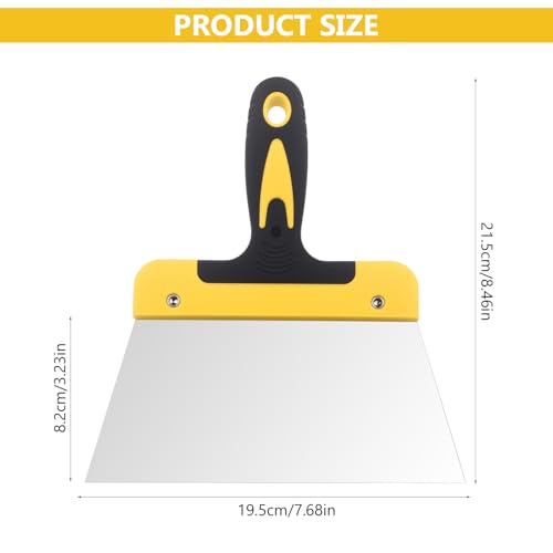 2 Stück Tapetenschaber Werkzeug, Spachtel Werkzeug Set, Spachtelmesser mit 195 mm breiter, flexibler Trockenbau Spachtelset zum Wände Abkratzen und Entfernen Tapeten, Füllen, Dekorieren, Putz, DIY