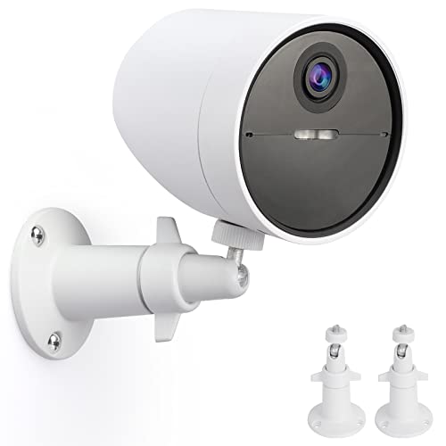 UYODM 2 Pack Wall Mount Holder Compatible with SimpliSafe Outdoor Security Camera 360Rotation Security Bracket with 1/4 Screw Thread Camera Not Included (White)