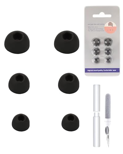 3 pares de tapones de silicona de repuesto para Anker Soundcore Liberty 4 NC, daunke incluye cepillo de limpieza para auriculares, 3 tamaños diferentes (S/M/L), se adapta a la oreja suave y cómodo