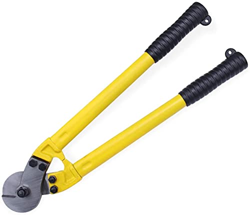 NPTKS Heavy Duty 18" Hardened Cable Cutter, High Temperature Heat Treatment,Chromium Vanadium Steel,Cuts 5/16" Stainless Steel Wire smoothly