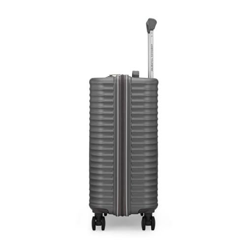 Image of American Tourister Travix | Cabin Trolley Bag (55 cm) | 360 8 Wheel Travel Luggage | Hard Case Polycarbonate Suitcase | Recessed Combination Lock | Grey