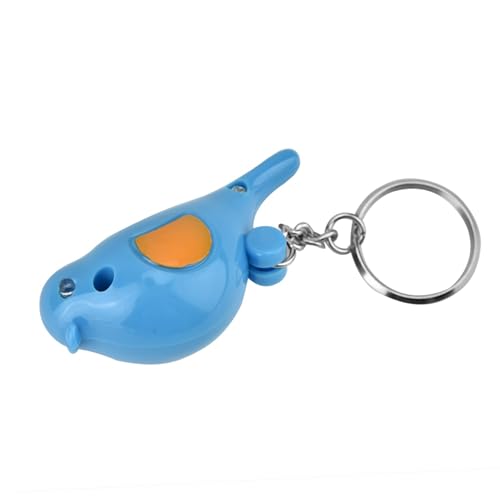 AOWINHIT Sifflet LED Oiseau, Localisateur de Clés, Commande Vocale Intelligente, Porte-Clés avec Batterie pour Une Récupération Facile des Clés, Bleu (Bleu)