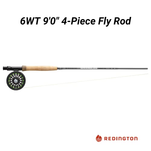 Image of Redington Wrangler Fly Fishing Kit, Medium Fast Action Rod, Crosswater Reel, Fly Line, Leader, & Carrying Case