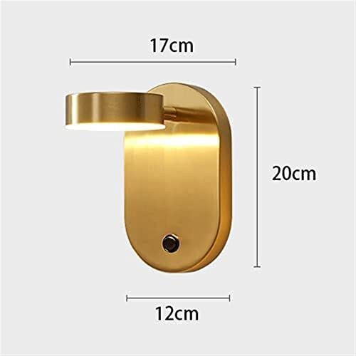 Lámpara de pared giratoria con botón de interruptor H65 aplique de pared de latón 6