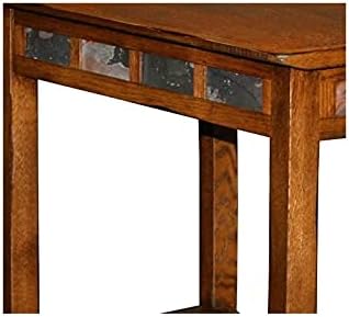 BOWERY HILL Recliner Wedge End Table in Rustic Oak