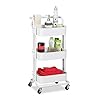 Relaxdays Rolwagen, 3 etages, 2 remmen, multifunctionele wagen keuken, badkamer, kantoor, rolrek, metaal, HBT 84 x 42 x…