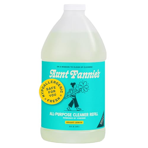 Aunt Fannies All Purpose Household Cleaner Multi-surface Spray Powered by Vinegar for Kitchen Bath Windows and Countertops Lemon Scent (Refill)