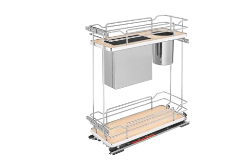 Rev-A-Shelf Two-Tier Knife Block Pullout Organizers w/Soft-Close