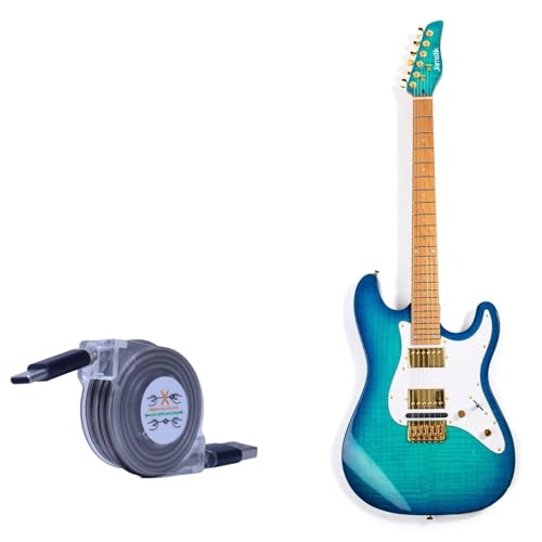 BoxWave Cable Compatible with Jamstik Deluxe MIDI Guitar - miniSync - USB-A to USB Type-C, Retractable Cable 5 Pre-Set Lengths Avoid Tangles