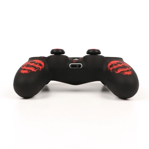 Image of RALAN Skull HeadDesign Controller Skin Cover with 2 Thumb Grips Compatible with PS4 /Playstation 4 Slim /Pro Controller