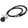 5 Feet Universal Low Pressure Propane Regulator and Hose, QCC1 Hose and Regulator for Most LP Gas Grill, Heater and Fire Pit Table, 3/8" Female Flare Nut