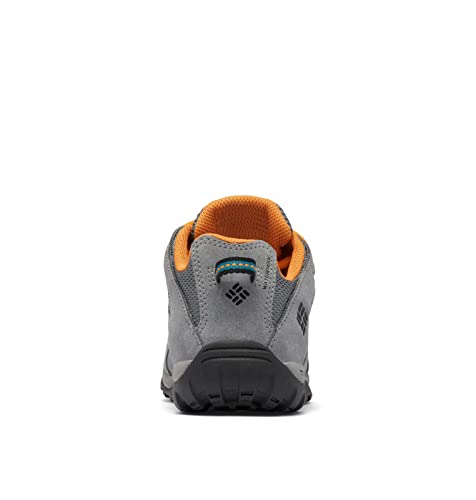 Columbia Redmond Waterproof Hiking Shoe, Titanium Grey Steel/Gold Amber, 4 US Unisex Big Kid