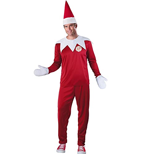 Fun World Men's Elf on The Shelf Adult Costume, Medium