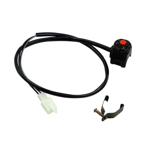 Démarreur de klaxon et bouton poussoir rouge moto pour barres tout-terrain 22mm