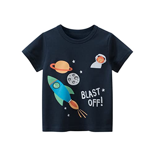 Camiseta térmica de manga comprida para meninos e meninas com estampa de desenhos animados e solta,