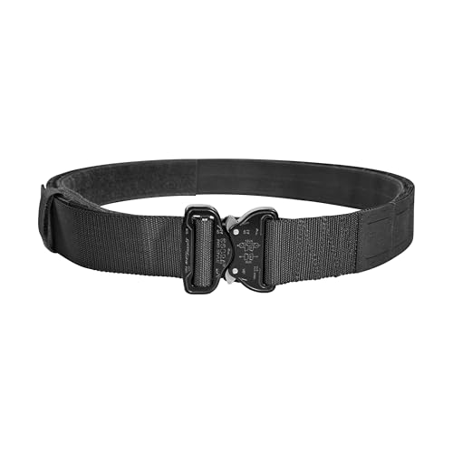 Tasmanian Tiger TT Modular Belt Set Flacher 43mm Cobra Koppel Ausrüstungs- und Dienst-Gürtel mit Laser Cut Molle inkl. Innengürtel (S, Black)