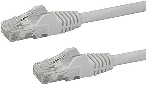 StarTech.com 7m CAT6 Ethernet Cable - White CAT 6 Gigabit Ethernet Wire -650MHz 100W PoE++ RJ45 UTP Category 6 Network/Patch Cord Snagless w/Strain Relief Fluke Tested UL/TIA Certified (N6PATC7MWH)