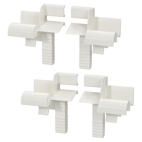 Zalava 2 Paires de Tulipes de Guidage Volet Roulant pour Lame de 8mm,Entonnoir Rail de Guidage Console Rénovation,Tulipe Monobloc à Pan coupé 45° pour Protection de Tablier et Coulisse de Store/Volet