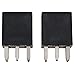 DVPARTS 2X Black Power Relay, Multi-Purpose, Normally Open, Panel Mount, 1A, 12V, Automatic, 6-12V Switching, 1A Switching, Fuel Pump Relay, 5 Prongs, 12 Month Warranty