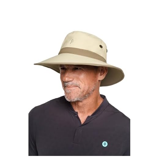 Tan Wide Brim Golf Hat for Sun Safety