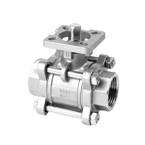 Vanne inox 316L DN25 trois pièces usinée haute précision