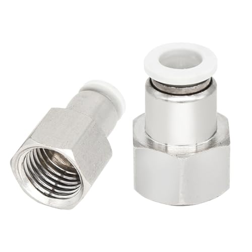 Raccord PCF6-03 femelle blanc anti-fuite pour raccordement de tube de 6 mm