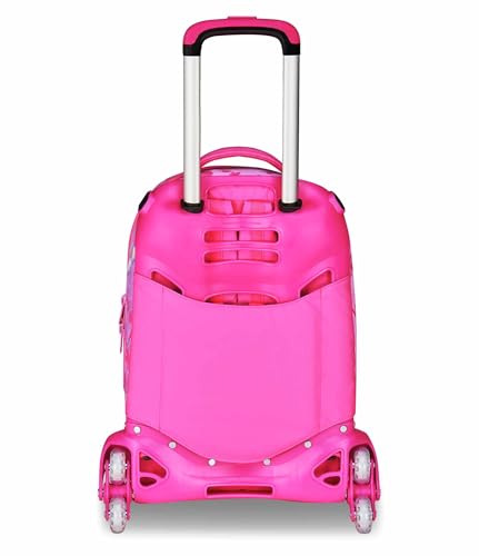 SJ GANG STYLE JAM GANG Trolley escolar Jack 3 ruedas, fucsia, 3 en 1, mochila triple uso con carro desenganchable, 33 L, mochila escolar primaria, mochila niña