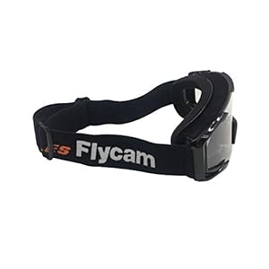 Flycam Motorradbrille Motocrossbrille,ATV Dirt Bike Skibrille,Winddichte,Kratzfeste Kampfbrille, Verstellbare UV-Schutzbrille für den Außenbereich (Helles Schwarz/Schwarz)
