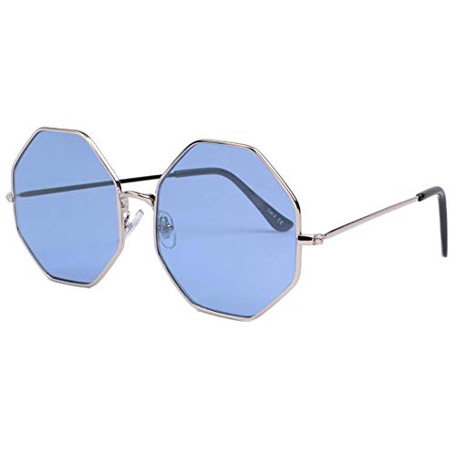 Lunettes de soleil octogonales bleues Fashion Octy - Taille: Taille unique - Couleur: Bleu - Mixte Cover