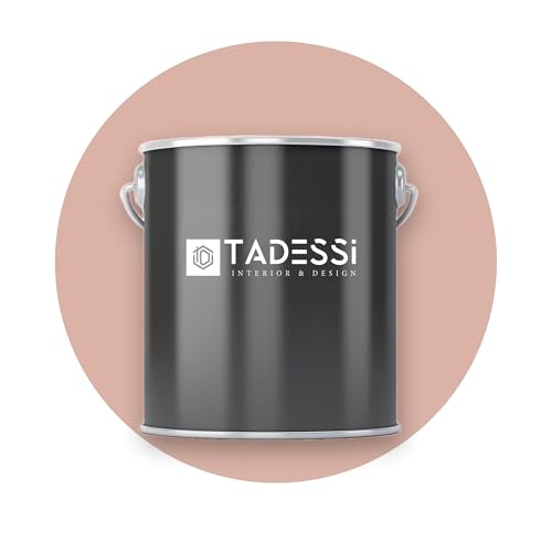 Tadessi Peinture d'intérieur rose - Beige rosé - Peinture murale mate lavable - Peinture à émulsion - Sans odeur et sans solvant - Bidon de 2,5 l