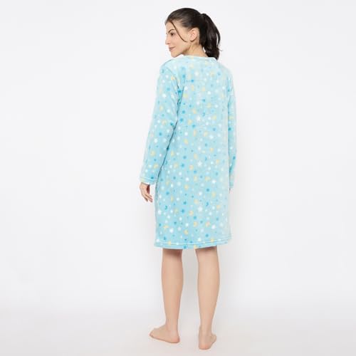 Image of CAMEY Women's Printed Nightgown, Long Sleeves, Nighty