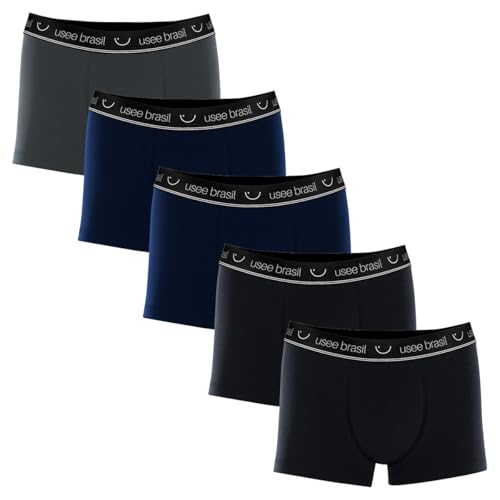 Kit 5 Cuecas Boxer Algodão Adulto Plus Size Usee Brasil