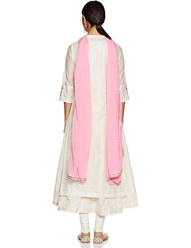 Image of BIBA Women Poly Cotton Flared Kurta Churidar Suit Set