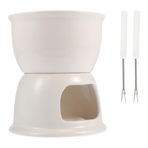 STOBAZA Fondue Ceramic Cheese Melting Pot Heat Melt Candy Cheese Butter for Home Restaurant