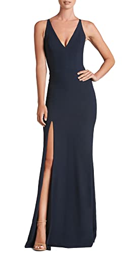 Iris Spaghetti Strap Plunging Long Dress