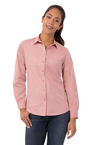 Chef Works Women's Modern Chambray Dress Shirt, Cinnamon, X-Small