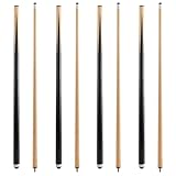 Genubi Industry Pool Cue Stick/Billiards Cue Stick, Pool Stick 58' Set of 4, Hardwood Pool Sticks Pool Cues, 2-Piece Wooden Pool Cue Stick for Adults House Bar