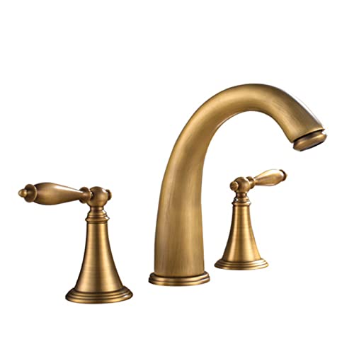 Robinets de salle de bain à montage sur pont style antique pour vasque rétro