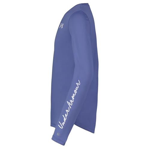 Under Armour Girls' Outdoor Long Sleeve Tee, Stylish Crew Neckline, Logo & Printed Designs, UPF 50+2