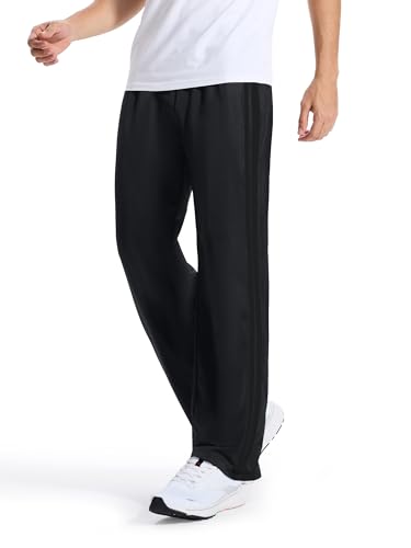 Tall Men's 34/36/38 Inseam Track Pants Warm-up Sweatpants Open Hem Tracksuit Bottoms for Gym Athletic Workout