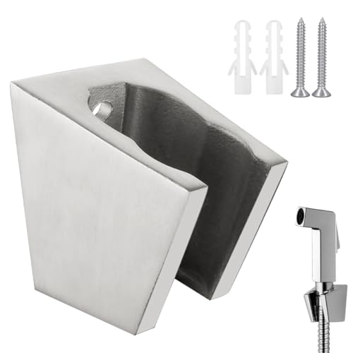Alliage de Zinc Support de Douche, Support Pommeau de Douche, Support Douchette, Accroche Pommeau de Douche, Porte Douchette Mural avec Vis, Compatible avec la...