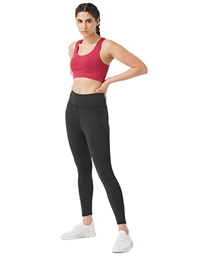 Image of PUMP'D Women's Stretchable Leggings -Two Deep Side Pockets, Ankle Length, Lightweight, Anti-Odor, Squat Proof, Dry Tech, Ultra Soft Seams