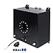 LokoCar Universal 10 Gallon 40L Fuel Cell Tank with Cap and Level Sender Polished Aluminum Black