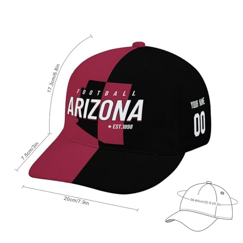 Gorra ajustable estilo béisbol con mapa de fútbol miniatura 2