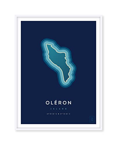 Affiche de l'île d'Oléron au format ideal 50 x 70 cm pour un salon esprit vacances