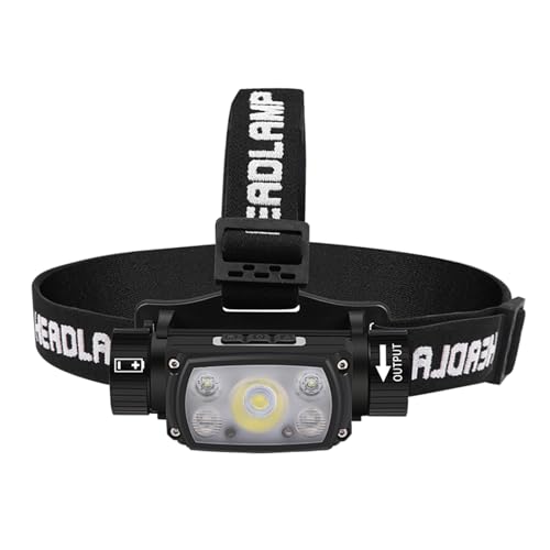 Ultra-Light Rechargeable Headlamp for Adults | Waterproof LED Headlight with USB-C | Hands-Free Flashlight Hat for Camping and Outdoor Activities (Size : 1 * 21700)