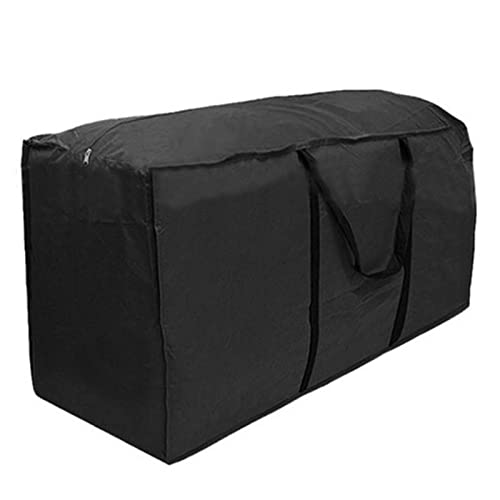 Housses de Coussin Extérieur Sac de Rangement Meuble 210D Résistant à l'eau Jardin Patio Siège Couette Arbre de Noël Zippé Housse de Protection Rangement Porter Sac à (Size:120x40x55 cm,Color:Le noir) Cover