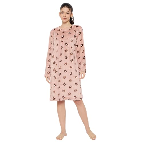 Image of CAMEY Women's Printed Nightgown, Long Sleeves, Nighty